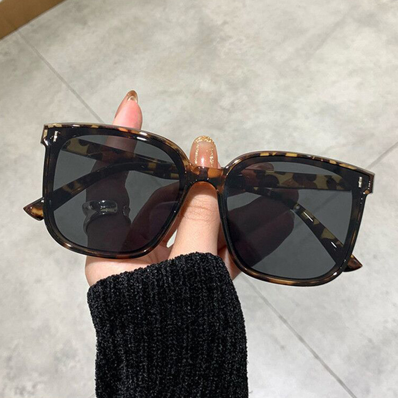 Sunglasses Oversized Square - แว่นกันแดดทรงสี่เหลี่ยมวินเทจผู้หญิงแว่นกันแดดขนาดใหญ่ผู้ชายแว่นกันแดดสีดำย้อนยุคแว่นตาเฉดสี UV400