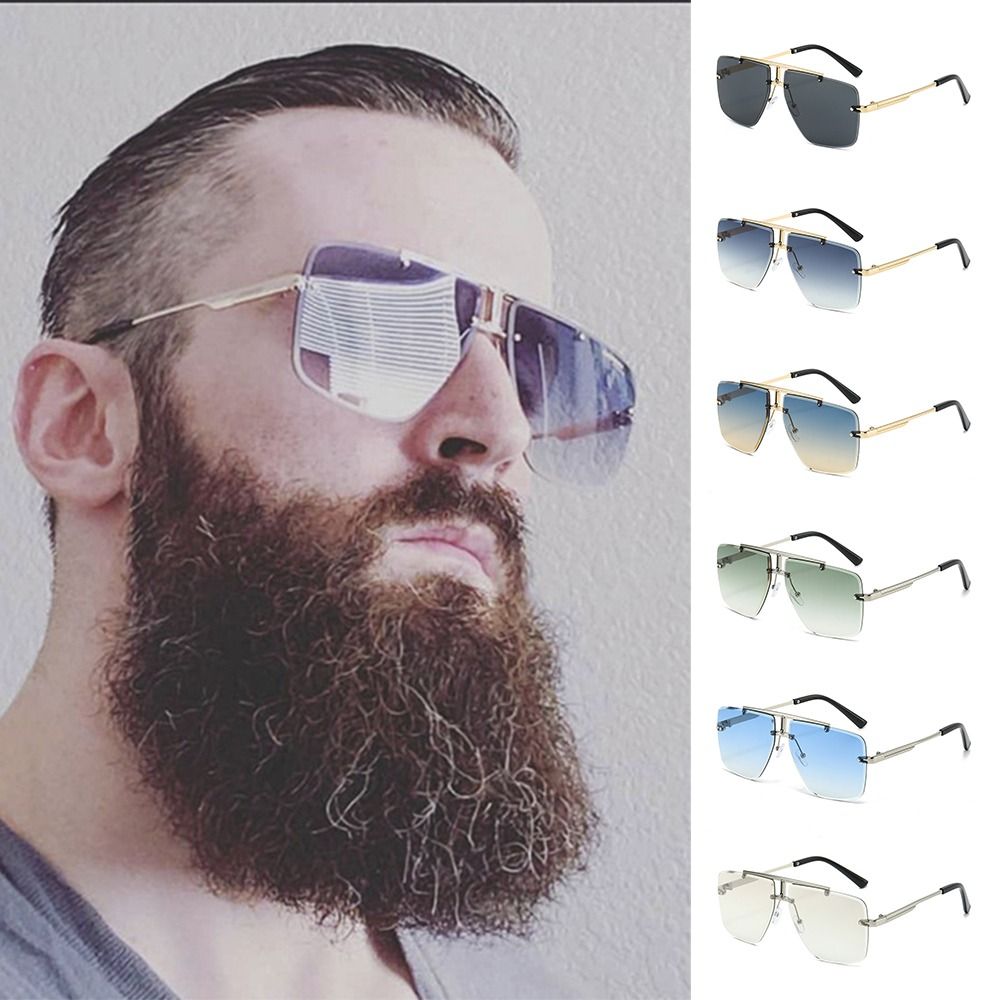 Sunglasses Oversized Square - 1 PC ขนาดใหญ่ Double Bridge แว่นตากันแดด