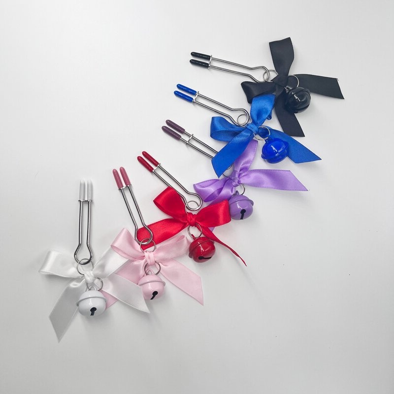 Women Accessories Combo - Bowknot ที่หนีบหัวนมโลหะรูปตัวยูอุปกรณ์เกี่ยวกับกามแหนบปลายเซ็กซ์ทอยสำหรับผู้หญิงคลิปหน้าอกอุปกรณ์เสริมที่แปลกใหม่