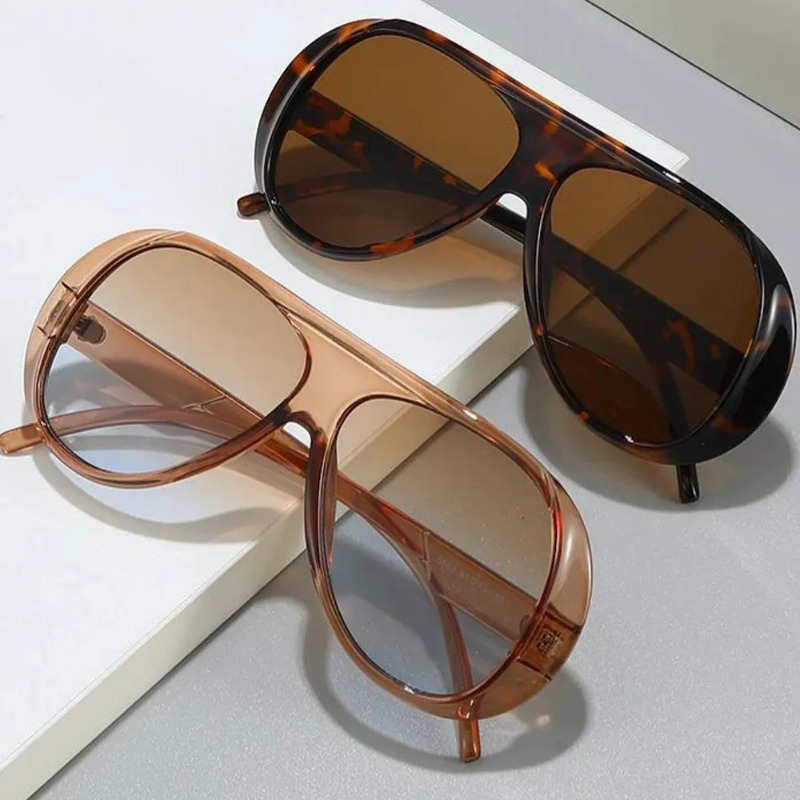Sunglasses Oversized Square - แว่นกันแดดทรงสี่เหลี่ยมขนาดใหญ่สไตล์วินเทจสีน้ำเงินไล่เฉดสำหรับผู้หญิง แฟชั่นแว่นกันแดดทรงตาแมวสีดำสำหรับสุภาพสตรี แว่นตาสำหรับขับรถสุดเซ็กซี่