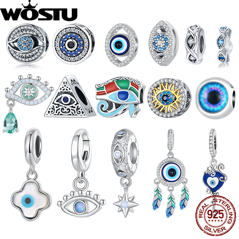 Wostu จี้เงินแท้ 925 รูปใบโคลเ - Evil Eye Bracelet บทวิจารณ์และราคา
