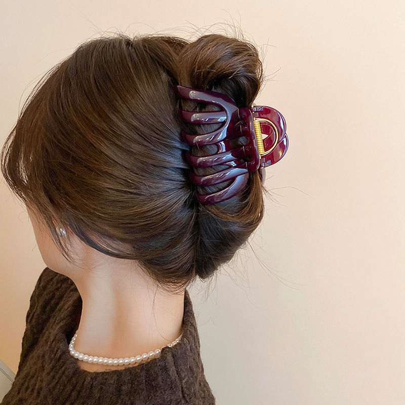 ใหม่อะคริลิคฟักทอง Hollowed แฟ - Hair Claw Clip Set บทวิจารณ์และราคา