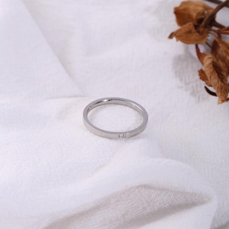 แหวนสแตนเลสสตีลแบบเรียบหรูประด - Women Accessories Meaning บทวิจารณ์และราคา