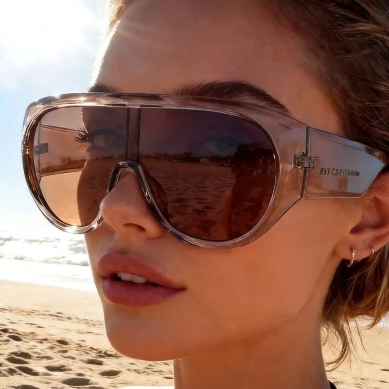 แว่นกันแดดทรงโอเวอร์ไซส์วันพีซ - Sunglasses Oversized Square บทวิจารณ์และราคา