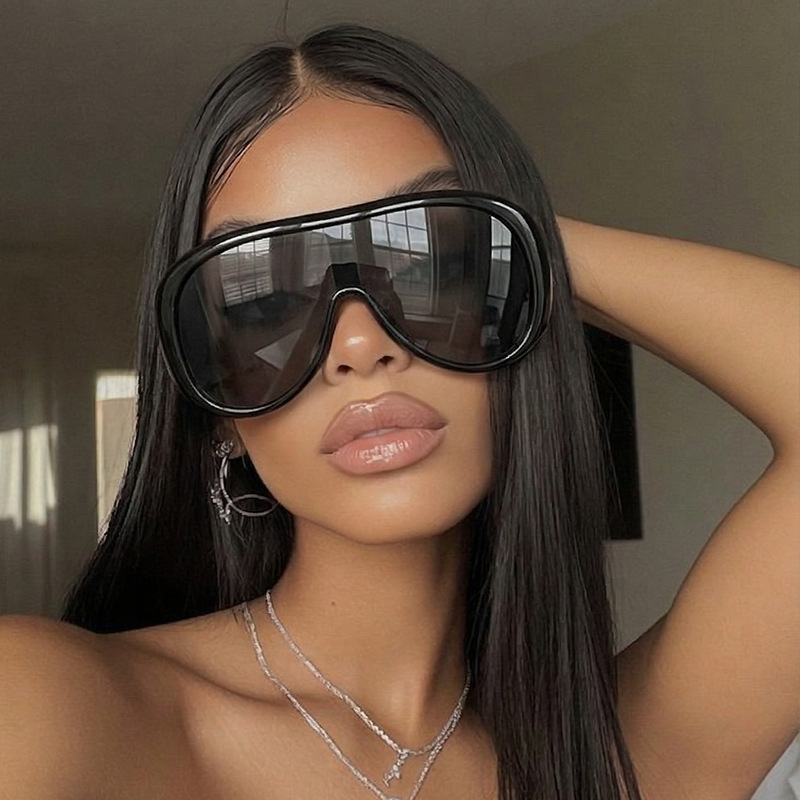 แว่นกันแดดทรงแคทอาย Y2K กรอบให - Sunglasses Oversized Square บทวิจารณ์และราคา