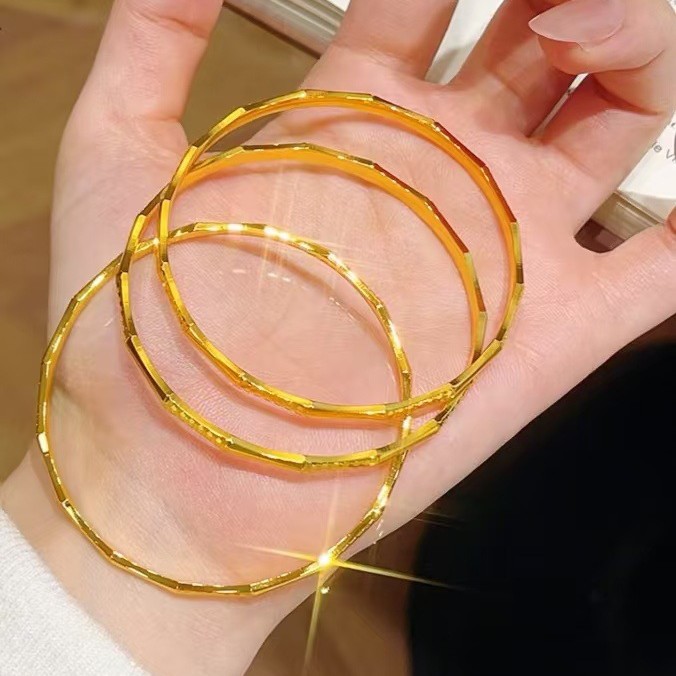 กำไลข้อมือทองคำ 24K AU999 ลายเ - Women Accessories Meaning บทวิจารณ์และราคา