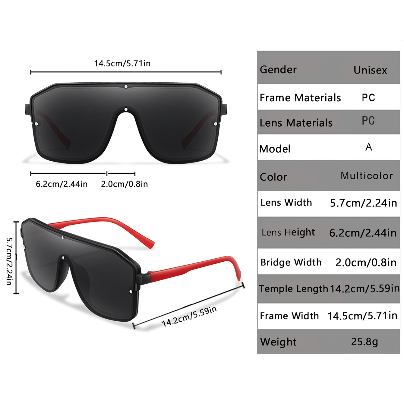 แว่นกันแดดทรงสี่เหลี่ยมใหญ่ แบ - Sunglasses Oversized Square บทวิจารณ์และราคา