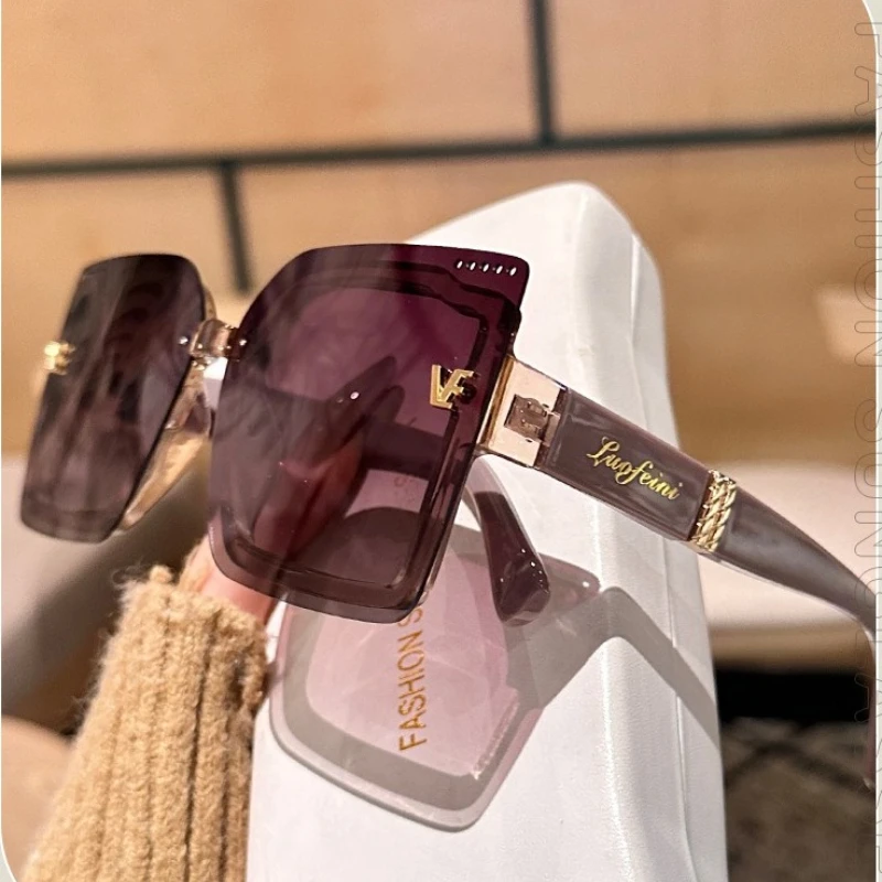 แว่นกันแดดโพลาไรซ์ไร้กรอบทรงสี - Sunglasses Oversized Square บทวิจารณ์และราคา