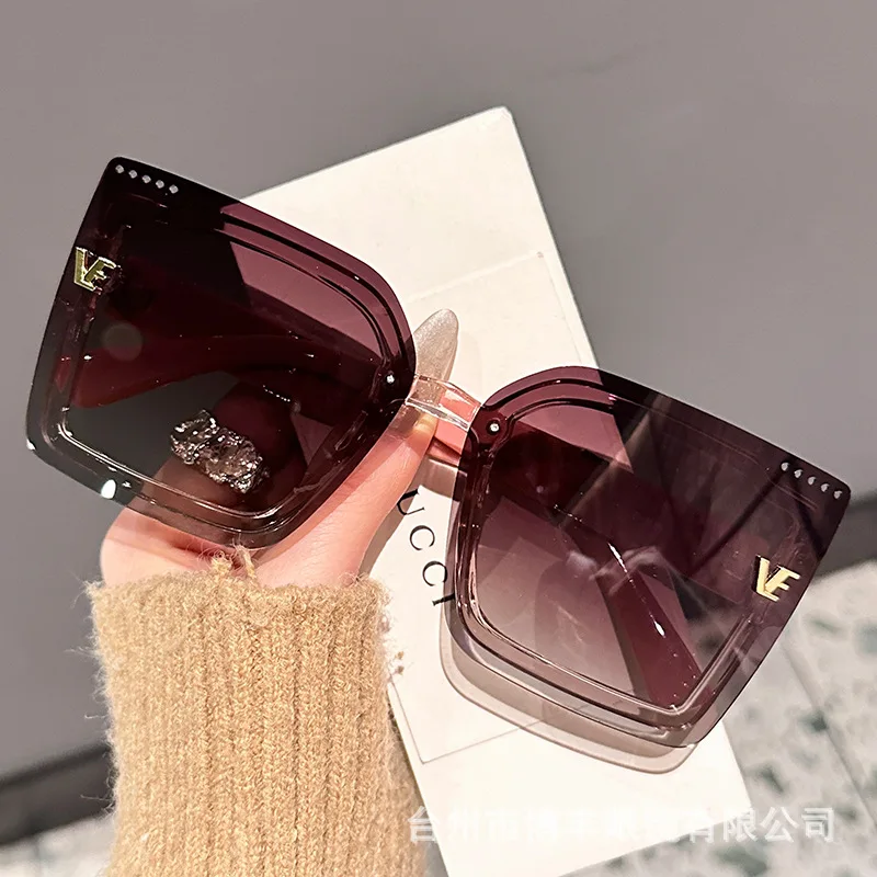 แว่นกันแดดโพลาไรซ์ไร้กรอบทรงสี - Sunglasses Oversized Square บทวิจารณ์และราคา