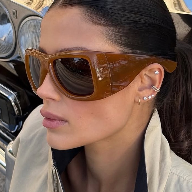 แว่นกันแดดทรงสี่เหลี่ยมขนาดใหญ - Sunglasses Oversized Square บทวิจารณ์และราคา