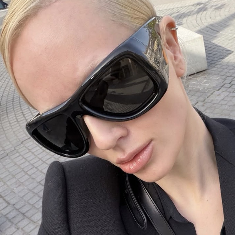 แว่นกันแดดทรงสี่เหลี่ยมขนาดใหญ - Sunglasses Oversized Square บทวิจารณ์และราคา