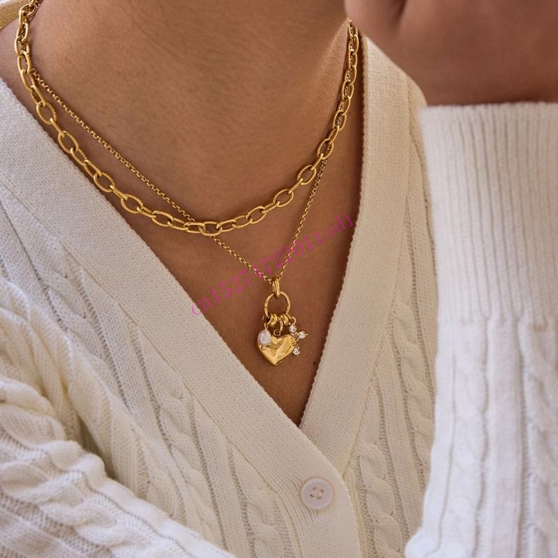 โซ่ปรับได้หัวใจไม้กางเขนไข่มุก - Women Accessories Meaning บทวิจารณ์และราคา
