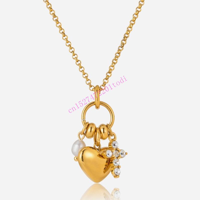 โซ่ปรับได้หัวใจไม้กางเขนไข่มุก - Women Accessories Meaning บทวิจารณ์และราคา