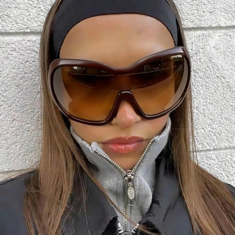 แว่นกันแดดทรงเหลี่ยมขนาดใหญ่สไ - Sunglasses Oversized Square บทวิจารณ์และราคา