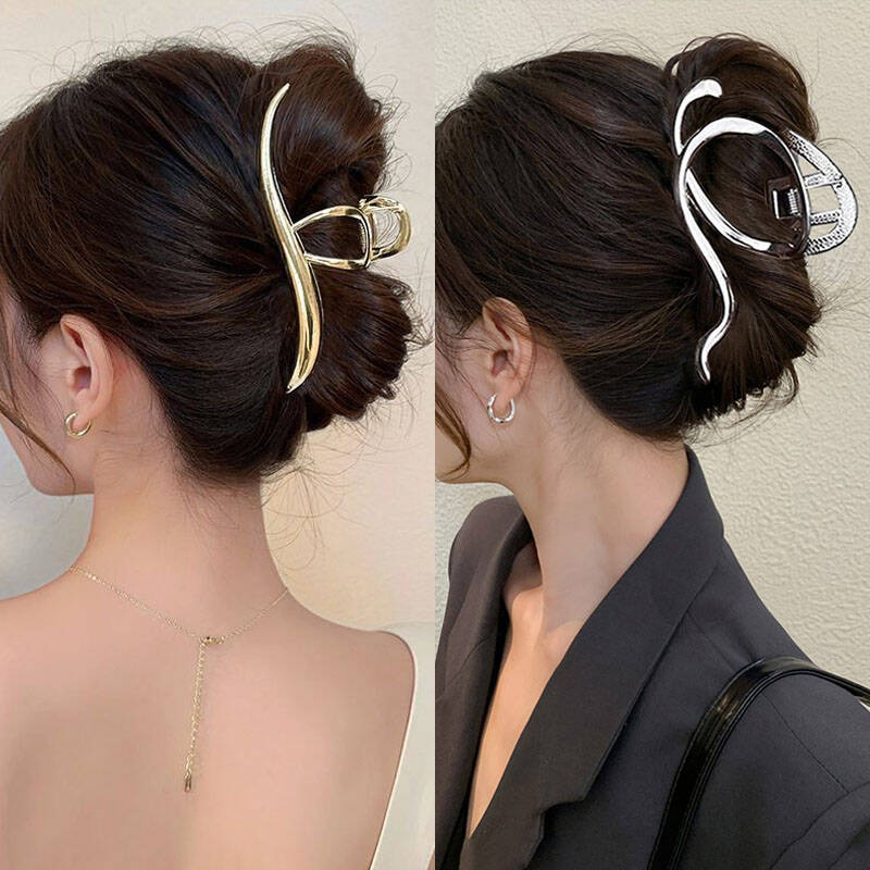 ผู้หญิง Silver Gold สีไม่สม่ํา - Hair Claw Clip Set บทวิจารณ์และราคา