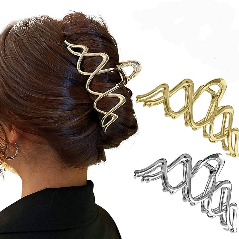ผู้หญิง Silver Gold สีไม่สม่ํา - Hair Claw Clip Set บทวิจารณ์และราคา
