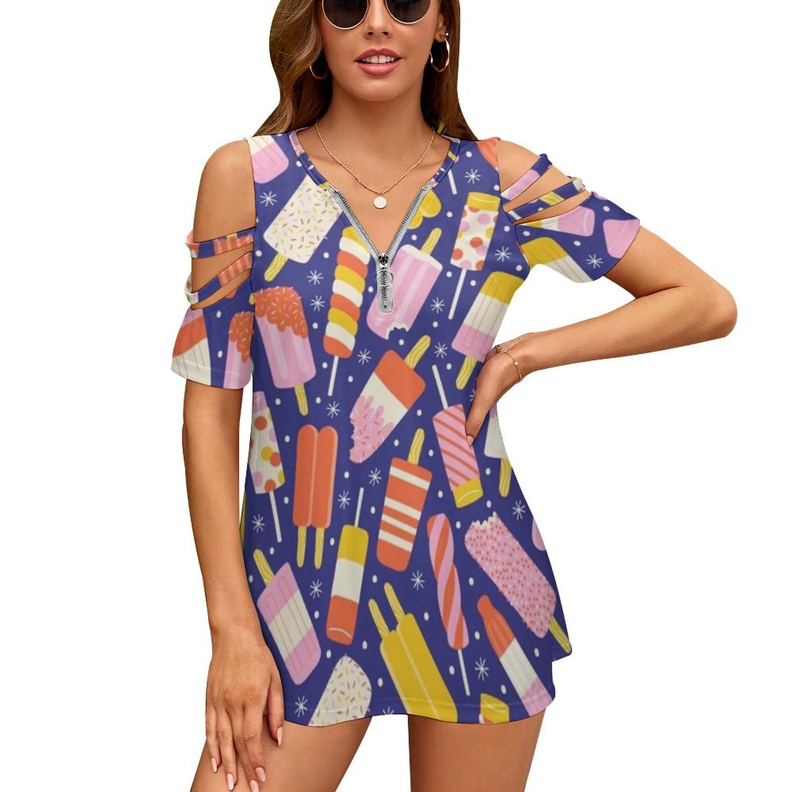 Popsicles ใหม่แฟชั่น Zip Off ไ - Women Accessories Vector บทวิจารณ์และราคา