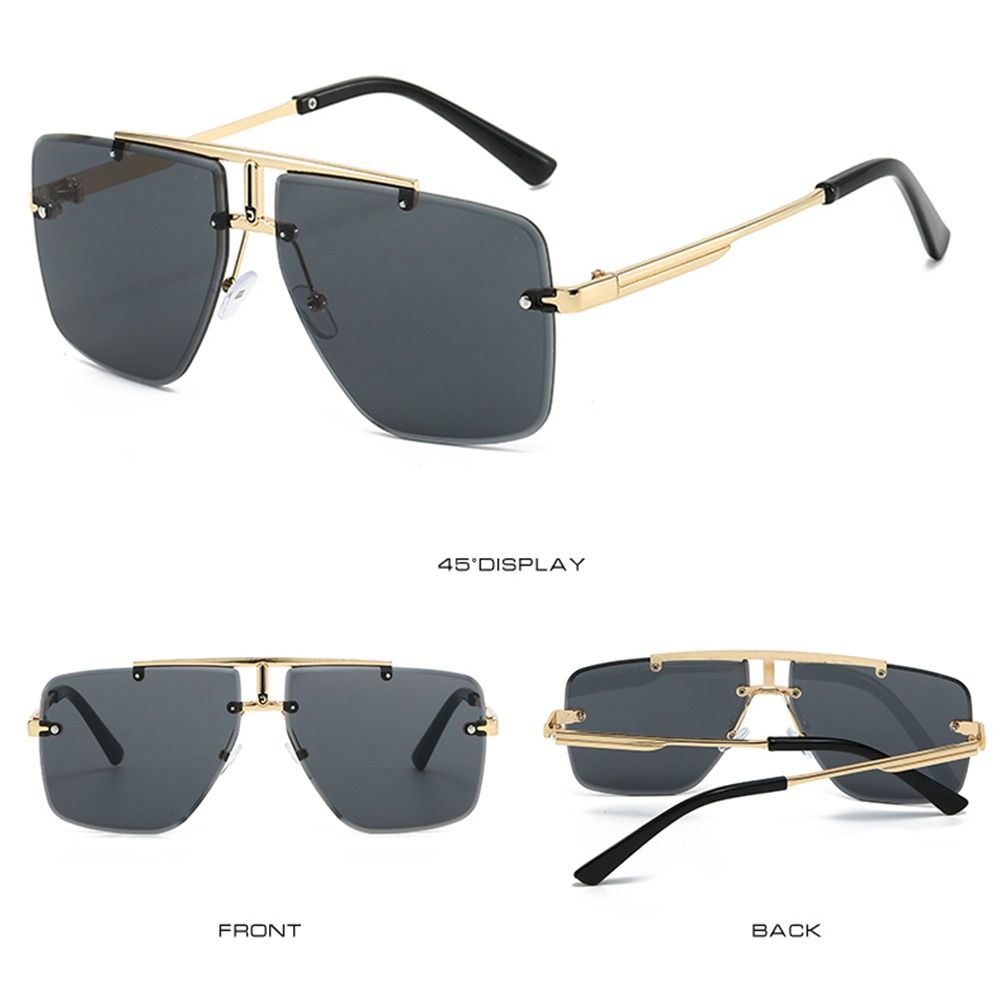 1 PC ขนาดใหญ่ Double Bridge แว - Sunglasses Oversized Square บทวิจารณ์และราคา