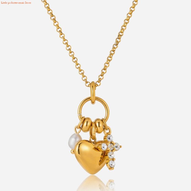F92D ปรับหัวใจไม้กางเขนไข่มุกส - Women Accessories Meaning บทวิจารณ์และราคา