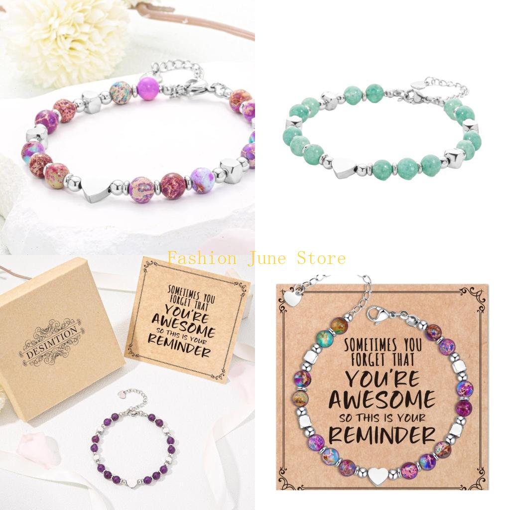 N5KA สร้อยข้อมือลูกปัดหินหลากส - Women Accessories Meaning บทวิจารณ์และราคา