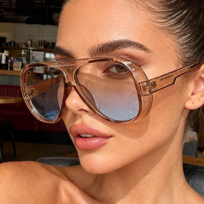 แว่นกันแดดทรงสี่เหลี่ยมขนาดใหญ - Sunglasses Oversized Square บทวิจารณ์และราคา