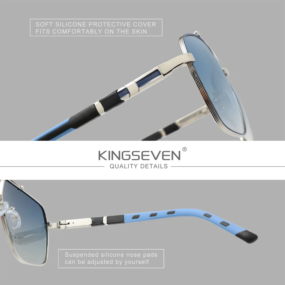 แว่นกันแดดโพลาไรซ์ KINGSEVEN ส - Sunglasses Oversized Square บทวิจารณ์และราคา